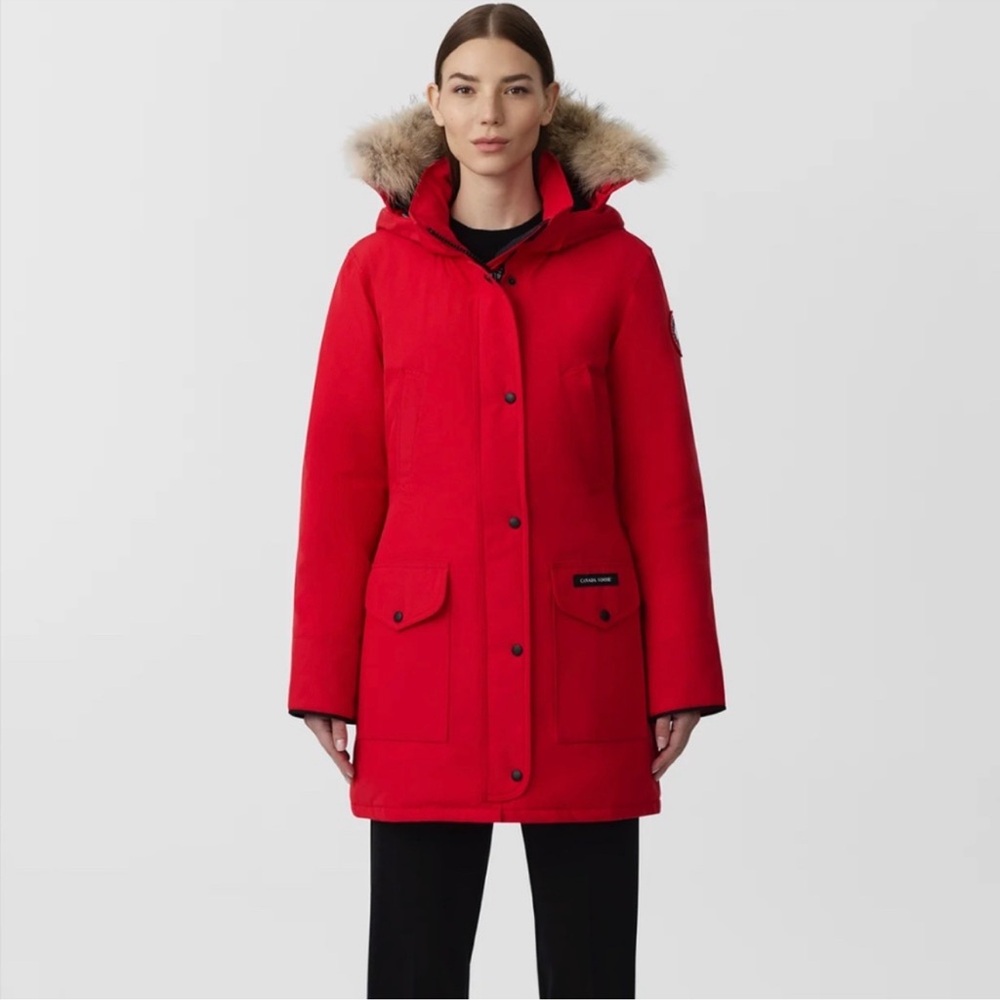 Canada Goose Trillium Parka With Fur- Red